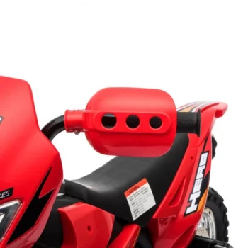 Cross Motocikl Za Djecu Na Baterije, Crveni + Pomoćni Kotači + Led Zvukovi, Crvena Motor Na Akumulator 14