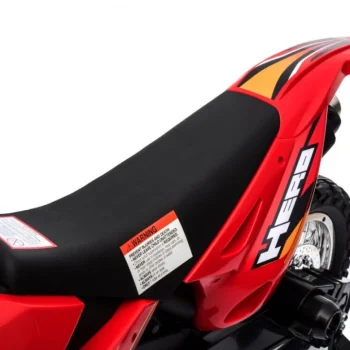 Cross Motocikl Za Djecu Na Baterije, Crveni + Pomoćni Kotači + Led Zvukovi, Crvena Motor Na Akumulator 15