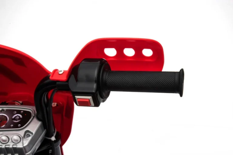 Cross Motocikl Za Djecu Na Baterije, Crveni + Pomoćni Kotači + Led Zvukovi, Crvena Motor Na Akumulator 16