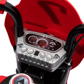 Cross Motocikl Za Djecu Na Baterije, Crveni + Pomoćni Kotači + Led Zvukovi, Crvena Motor Na Akumulator 17