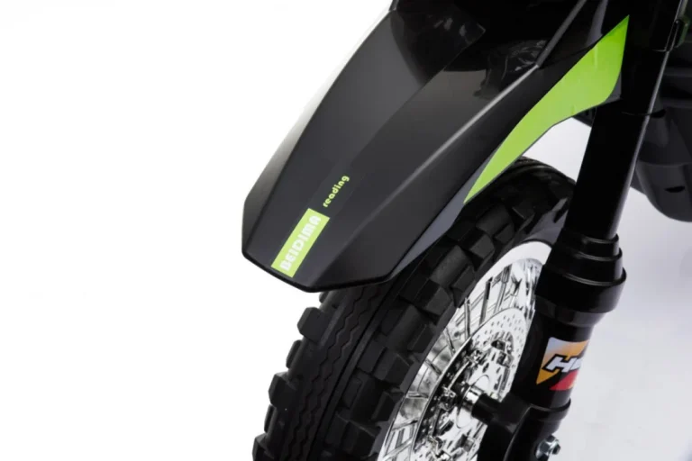 Cross Motocikl Za Djecu Na Baterije, Zelena Boja + Pomoćni Kotači + Led Zvukovi Motor Na Akumulator 15