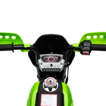 Cross Motocikl Za Djecu Na Baterije, Zelena Boja + Pomoćni Kotači + Led Zvukovi Motor Na Akumulator 21
