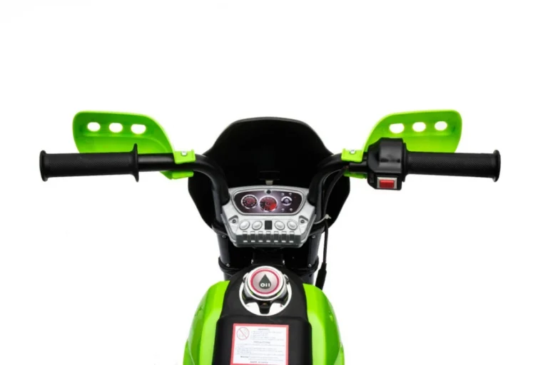 Cross Motocikl Za Djecu Na Baterije, Zelena Boja + Pomoćni Kotači + Led Zvukovi Motor Na Akumulator 21