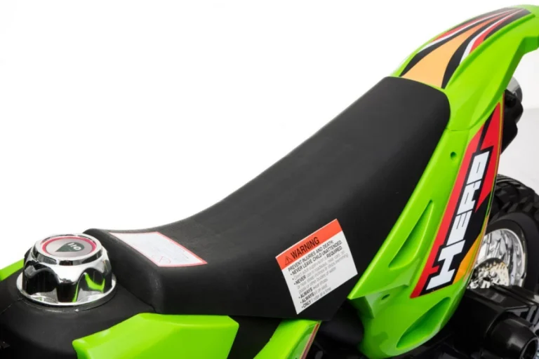 Cross Motocikl Za Djecu Na Baterije, Zelena Boja + Pomoćni Kotači + Led Zvukovi Motor Na Akumulator 22