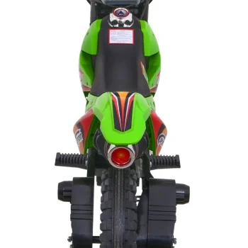 Cross Motocikl Za Djecu Na Baterije, Zelena Boja + Pomoćni Kotači + Led Zvukovi Motor Na Akumulator 6