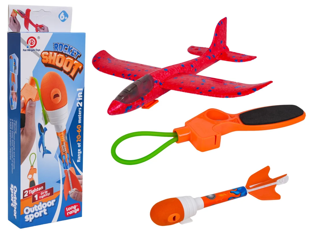 Crveni 2 U 1 Set Aviona S Lanserom 1