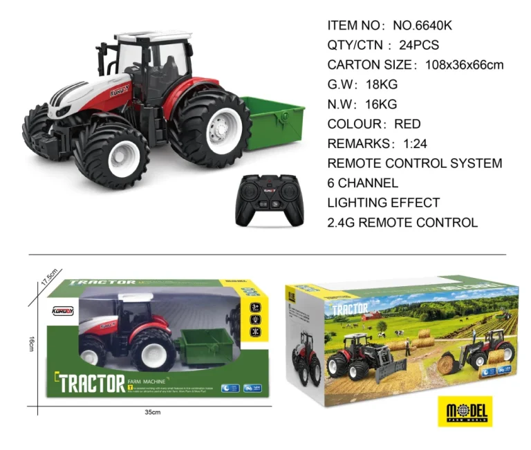 Crveni R/c Traktor + Pribor 1