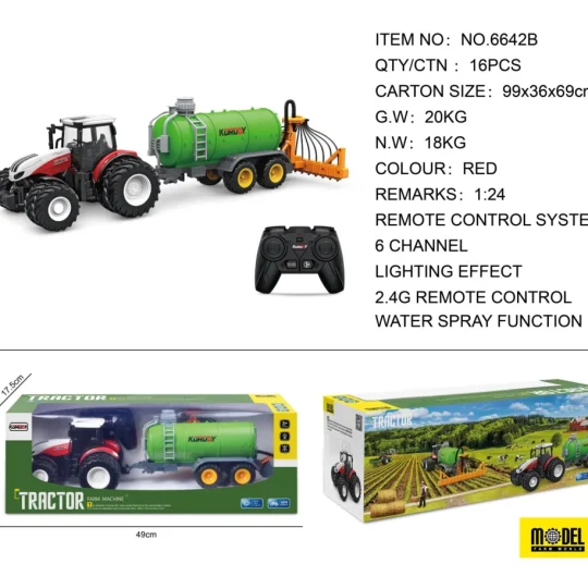 Crveni R/c Traktor S Cisternom 1