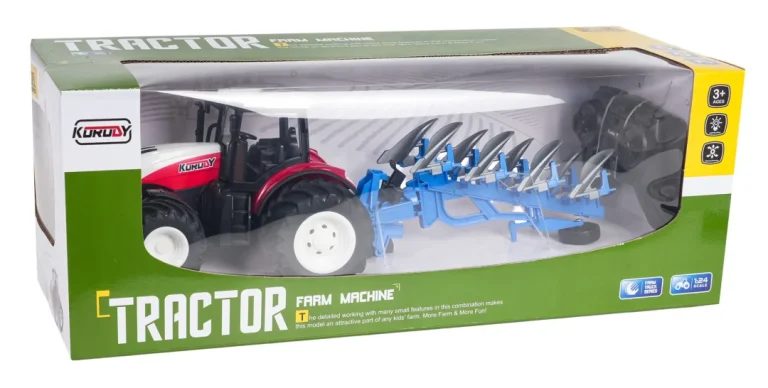 Crveni R/c Traktor S Plugom 1:24 14