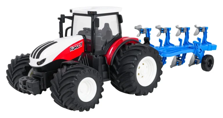 Crveni R/c Traktor S Plugom 1:24 3
