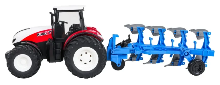 Crveni R/c Traktor S Plugom 1:24 4
