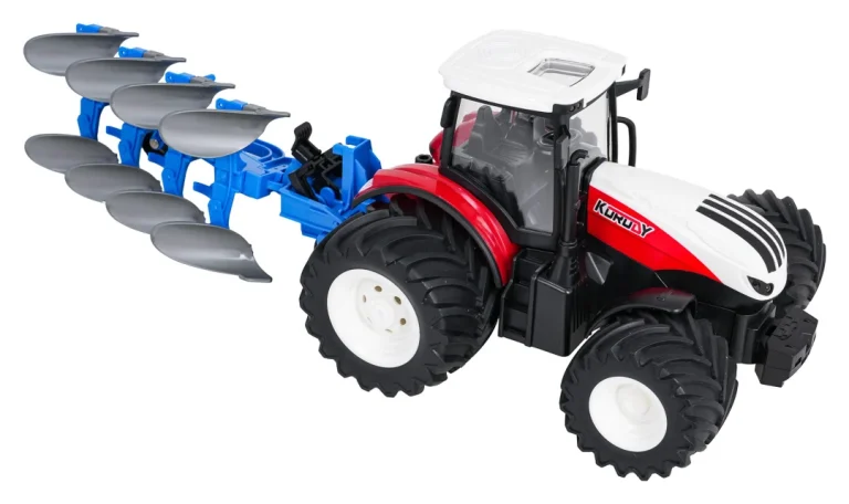 Crveni R/c Traktor S Plugom 1:24 5