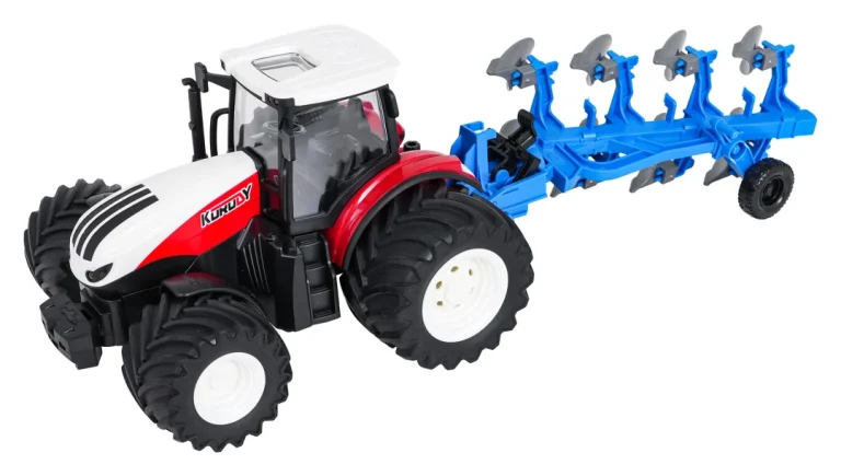 Crveni R/c Traktor S Plugom 1:24 6