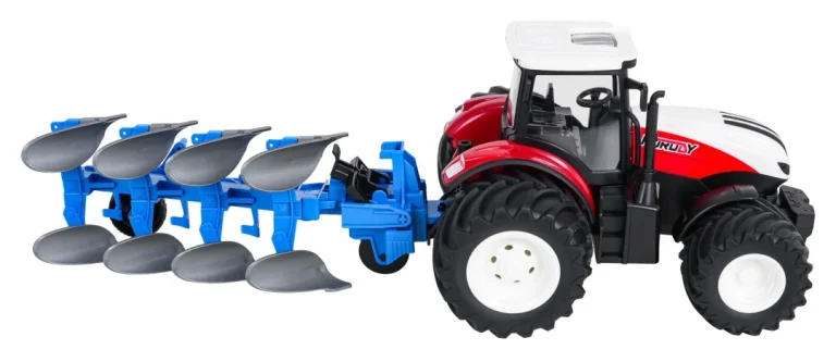Crveni R/c Traktor S Plugom 1:24 7