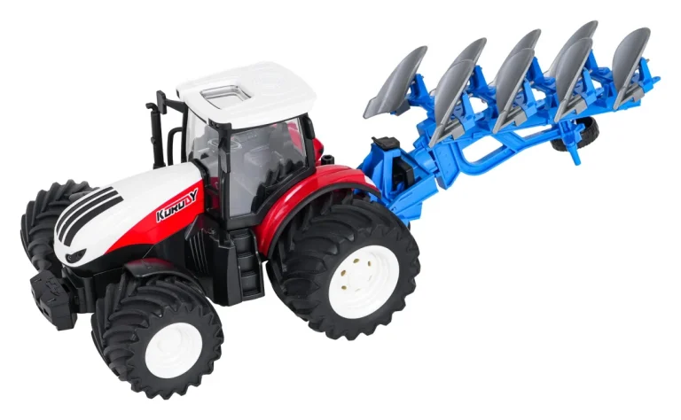 Crveni R/c Traktor S Plugom 1:24 9