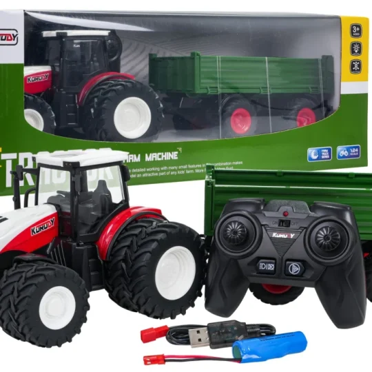 Crveni R/c Traktor Sa Zelenom Poluprikolicom 1