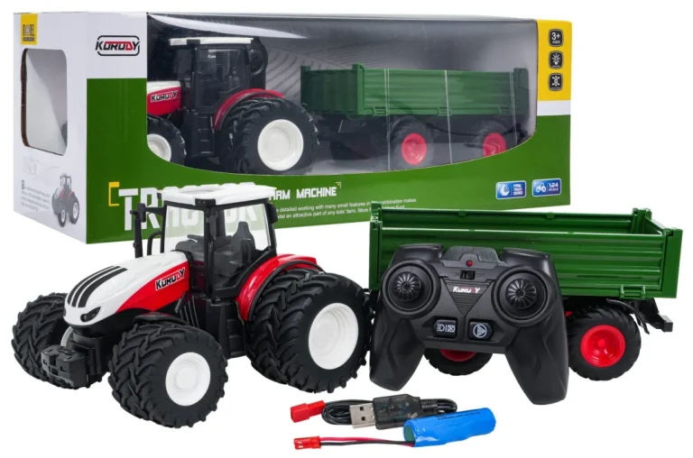 Crveni R/c Traktor Sa Zelenom Poluprikolicom 1