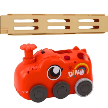 Crveni Automobil S Dinosaurusom Set Domina U 4 Boje 3