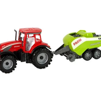 Crveni Poljoprivredni Traktor Sa Zelenim Pogonom Trenja Sijačice 2