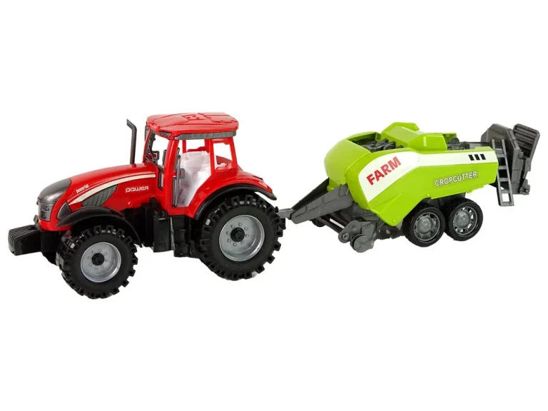 Crveni Poljoprivredni Traktor Sa Zelenim Pogonom Trenja Sijačice 2