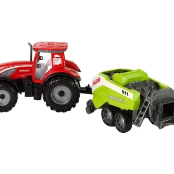 Crveni Poljoprivredni Traktor Sa Zelenim Pogonom Trenja Sijačice 3
