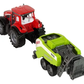 Crveni Poljoprivredni Traktor Sa Zelenim Pogonom Trenja Sijačice 4