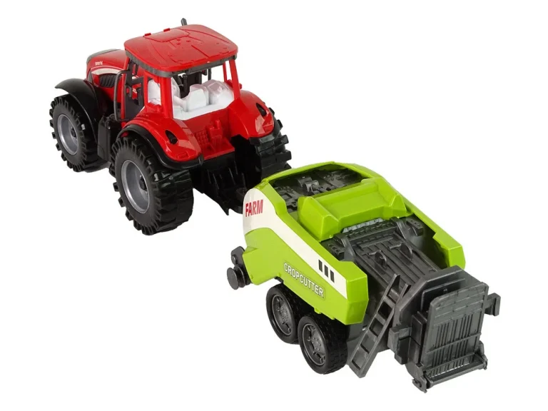 Crveni Poljoprivredni Traktor Sa Zelenim Pogonom Trenja Sijačice 4
