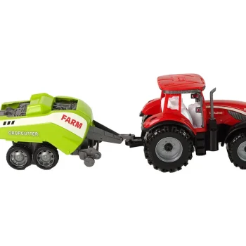 Crveni Poljoprivredni Traktor Sa Zelenim Pogonom Trenja Sijačice 5