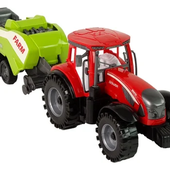 Crveni Poljoprivredni Traktor Sa Zelenim Pogonom Trenja Sijačice 6