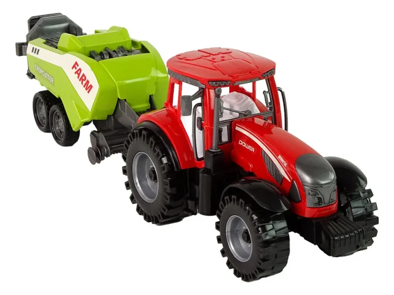 Crveni Poljoprivredni Traktor Sa Zelenim Pogonom Trenja Sijačice 6