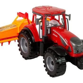 Crveni Traktor S Narančastim Pogonom Kultivatora 7