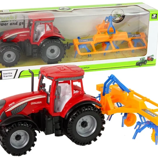 Crveni Traktor S Pogonom Trenja Grablja 1
