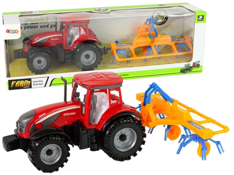Crveni Traktor S Pogonom Trenja Grablja 1