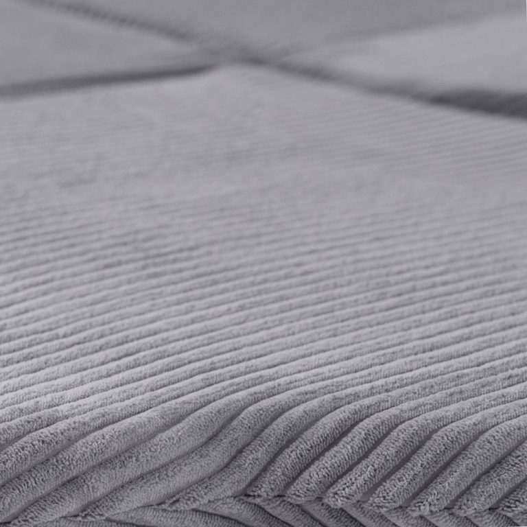 Cvjetna Podloga Plush Nest, 115x115x5cm, Siva, Vrhunski Kord, Pahuljasti Cvijet 6