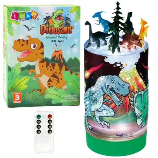 Diy Dinosauri U Staklenci Kreativni Komplet Noćno Svjetlo S Daljinskim Upravljačem 1