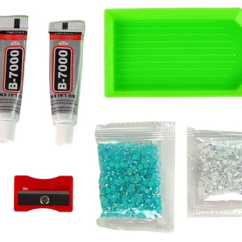 Diy Komplet Za 3d Privjesak Sobova, Plavi Kristali 2