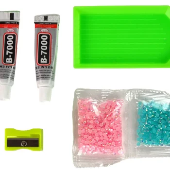 Diy Komplet Za 3d Privjesak Sobova, Ružičasti Kristali I šljokice 3