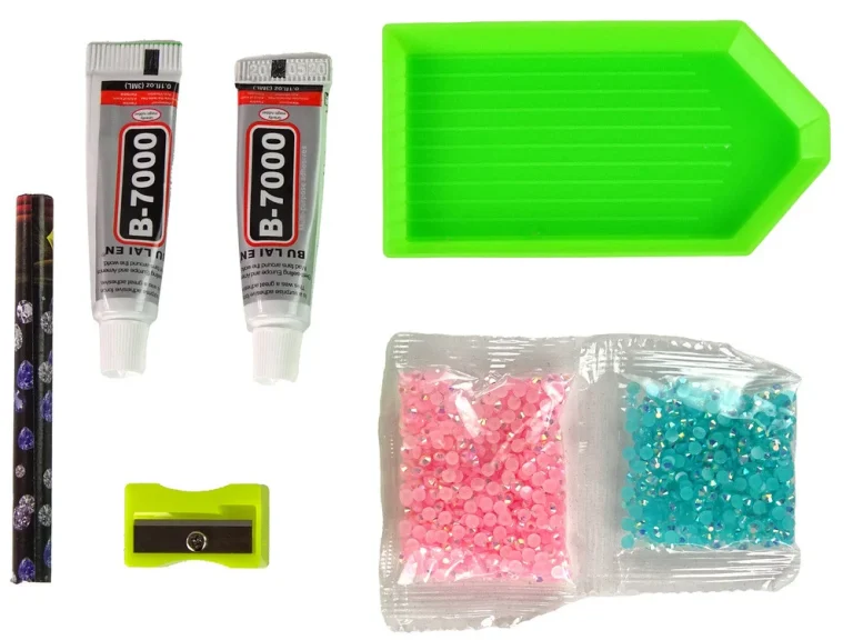 Diy Komplet Za 3d Privjesak Sobova, Ružičasti Kristali I šljokice 3