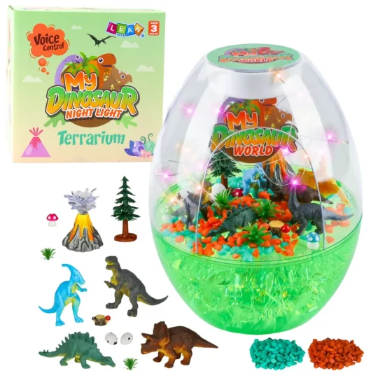 Diy Kreativni Komplet Za Terarij S Dinosaurima S Noćnim Svjetlom Za Glasovno Upravljanje 1