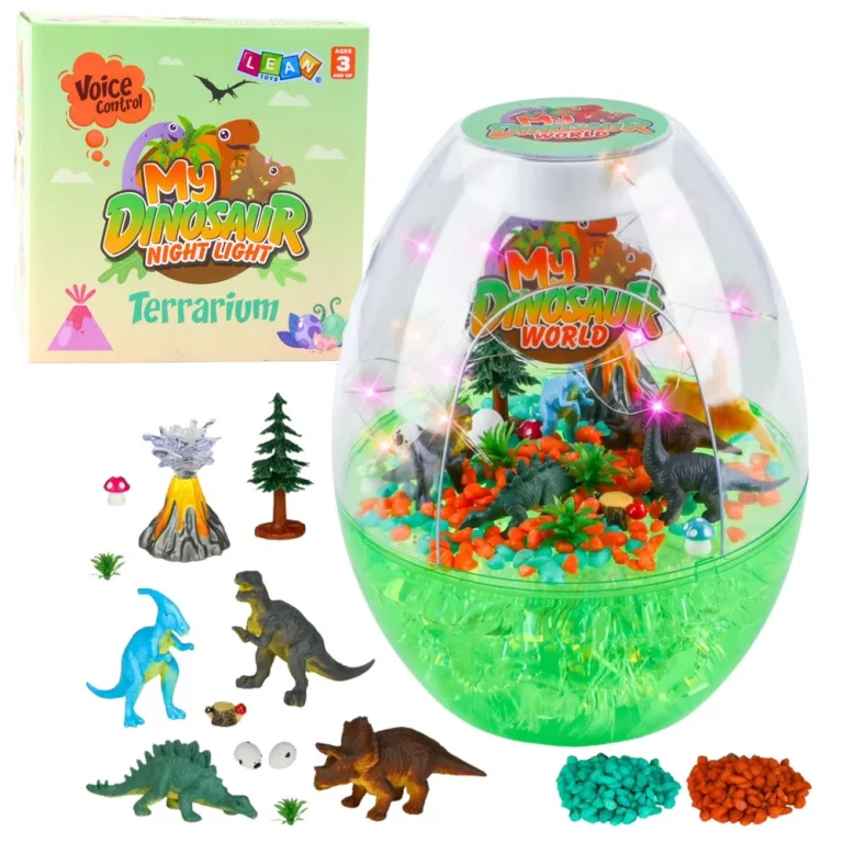 Diy Kreativni Komplet Za Terarij S Dinosaurima S Noćnim Svjetlom Za Glasovno Upravljanje 1