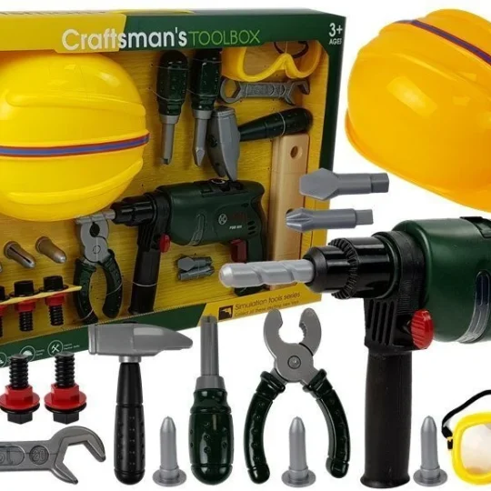 Diy Set Bušilica Na Baterije S Naočalama I Kacigom 1