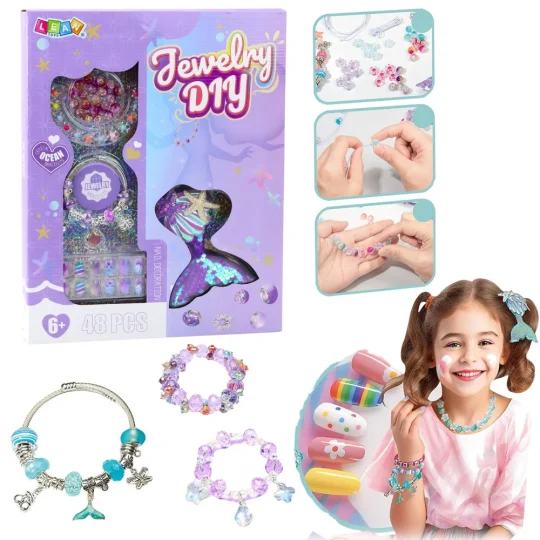 Diy Set Dječjeg Nakita Morske Sirene 48 Komada 1