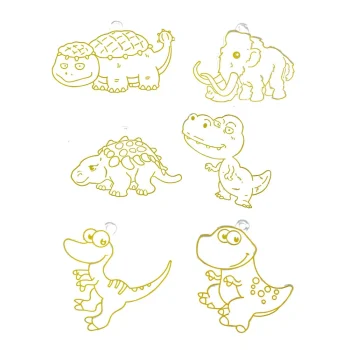 Diy Set Privjesaka Vitraj Dinosauri, 6 Kom 2