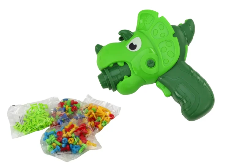 Diy Set Slagalica S Koferom Stolom, Dinosaur, 249 Dijelova, Bijelo Zelena 3
