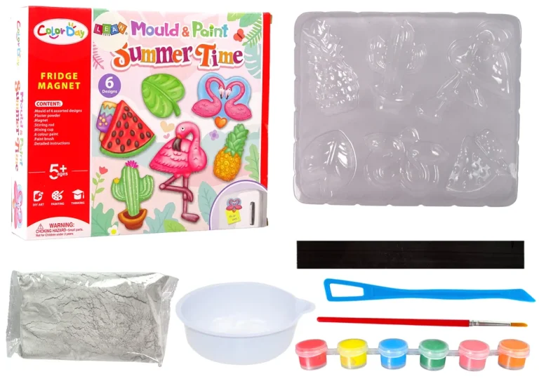 Diy Set Za Gipsane Magnetske Ukrase, Flamingo I Lubenica 1