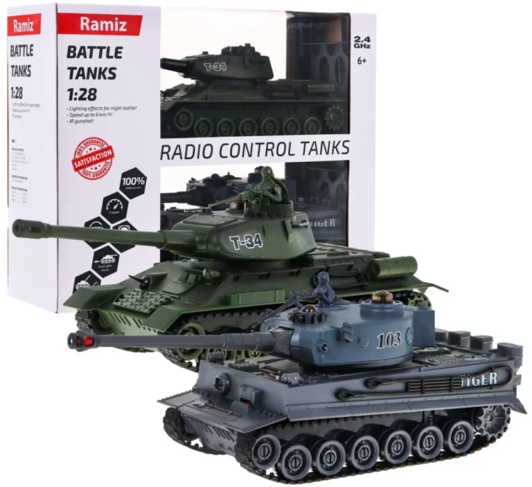 Daljinski Upravljana 2 Tenka T 34 Protiv Tigera Za Djecu 3+ Modeli Za Pucanje + Velika Tenkovska 1