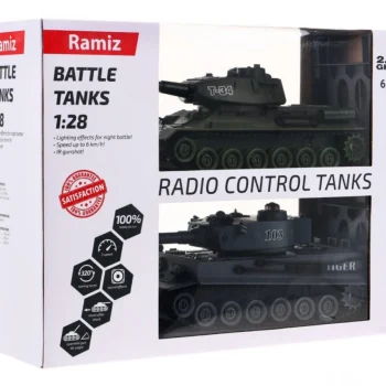 Daljinski Upravljana 2 Tenka T 34 Protiv Tigera Za Djecu 3+ Modeli Za Pucanje + Velika Tenkovska 15