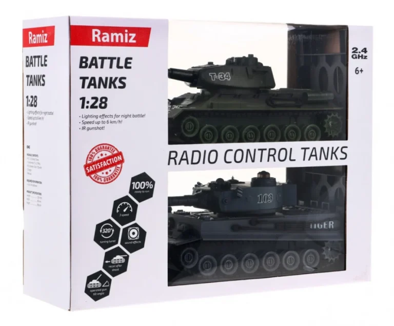 Daljinski Upravljana 2 Tenka T 34 Protiv Tigera Za Djecu 3+ Modeli Za Pucanje + Velika Tenkovska 15