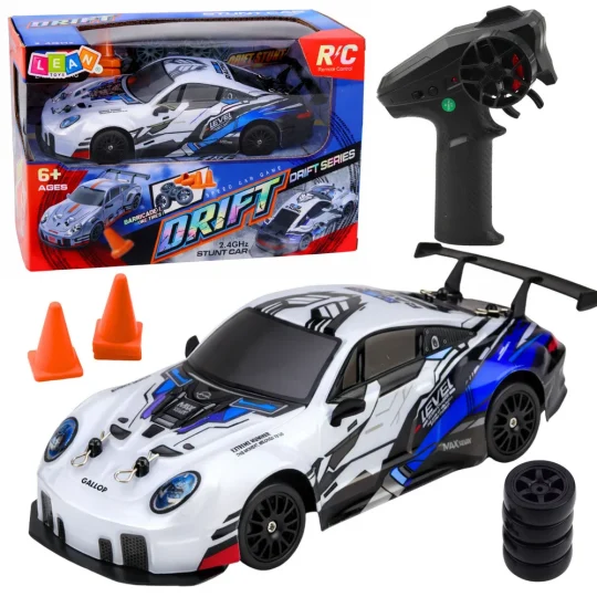 Daljinski Upravljani Drift Car Rc Izmjenjivi Kotači 4wd Plavi 1:24 1