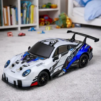Daljinski Upravljani Drift Car Rc Izmjenjivi Kotači 4wd Plavi 1:24 3